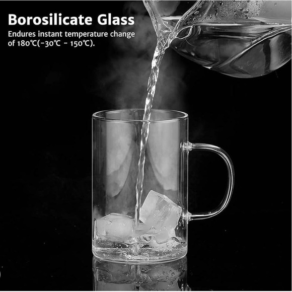 Ecooe Borosilicate Glass Tea Infuser Cup with Lid 16.9oz. - Picture 5 of 8